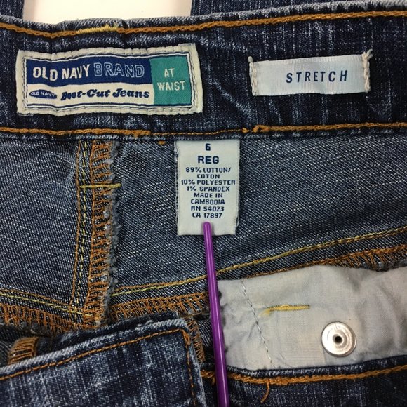 Old Navy Boot Cut At Waist Stretch Jeans Blue Women's Size 6 - Picture 6 of 13